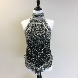Styleworks Silver Sequin Top